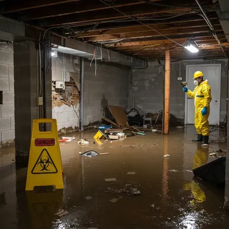 Flooded Basement Electrical Hazard in Orland, ME Property